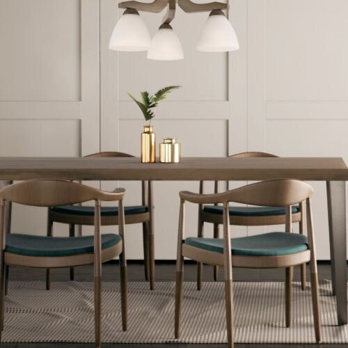 Deckenleuchte BATORY Holz 3-flmg Modern Wohnzimmer