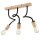 Deckenleuchte Schwarz Modern Wohnzimmer Holz Lampe