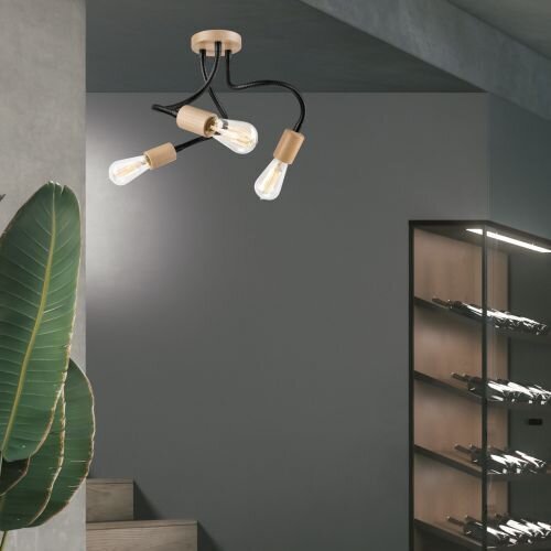 Deckenleuchte flexibel Schwarz Modern Wohnzimmer