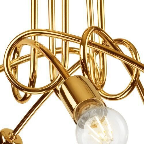 Deckenleuchte in Gold Metall 5-flmg Wohnzimmer