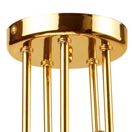 Deckenleuchte in Gold Metall 5-flmg Wohnzimmer
