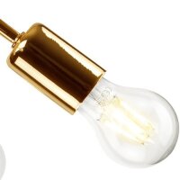 Deckenleuchte in Gold Metall 5-flmg Wohnzimmer