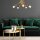 Deckenleuchte in Gold Metall 5-flmg Wohnzimmer