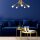 Deckenleuchte in Gold Metall 5-flmg Wohnzimmer