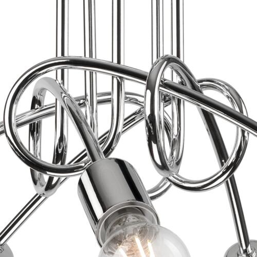 Deckenleuchte 5xE27 Chrom Modern Wohnzimmer Metall