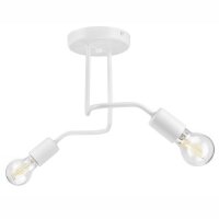 Deckenleuchte LIZBETH Wei&szlig; Metall Wohnzimmer Lampe