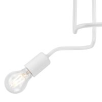 Deckenleuchte LIZBETH Weiß Metall Wohnzimmer Lampe