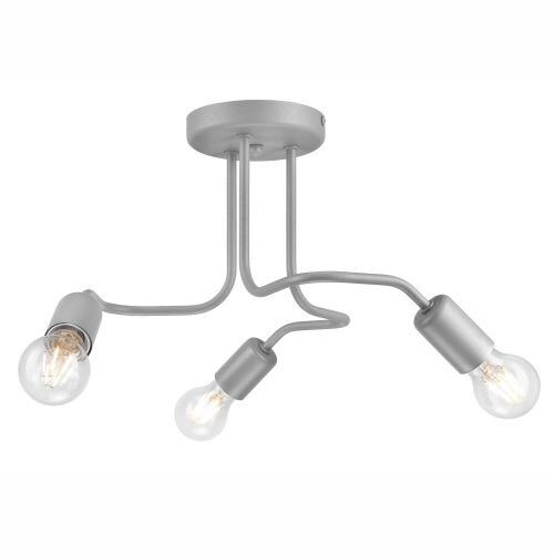 Deckenleuchte Silber Metall Modern 3-flmg Lampe