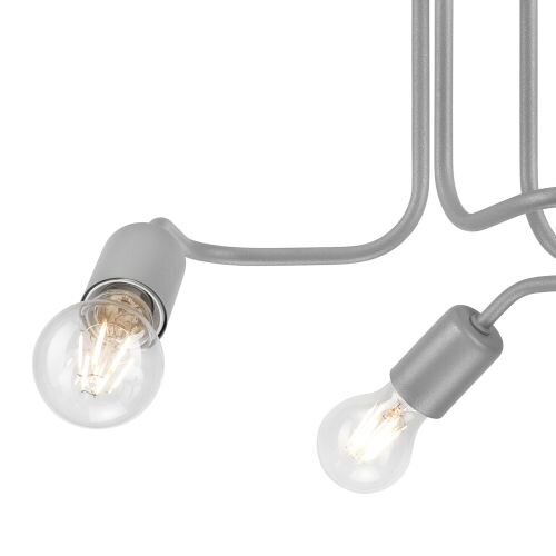 Deckenleuchte Silber Metall Modern 3-flmg Lampe