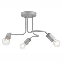 Deckenleuchte Silber Metall Modern 3-flmg Lampe