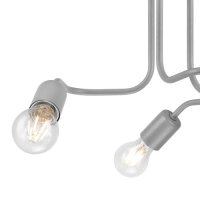 Deckenleuchte Silber Metall Modern 3-flmg Lampe