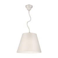 Deckenleuchte Beige Stoff rund Wohnzimmer Landhaus