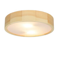 Deckenleuchte Holz Braun rund Wohnzimmer