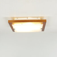 Deckenleuchte Modern Wohnzimmer Holz quadratisch