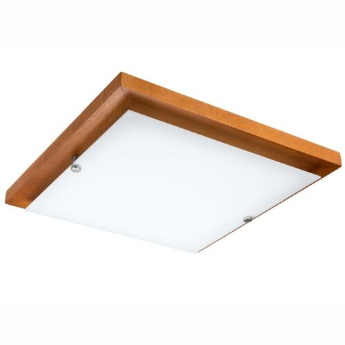 LED Deckenleuchte Holz rustikal eckig Wohnzimmer