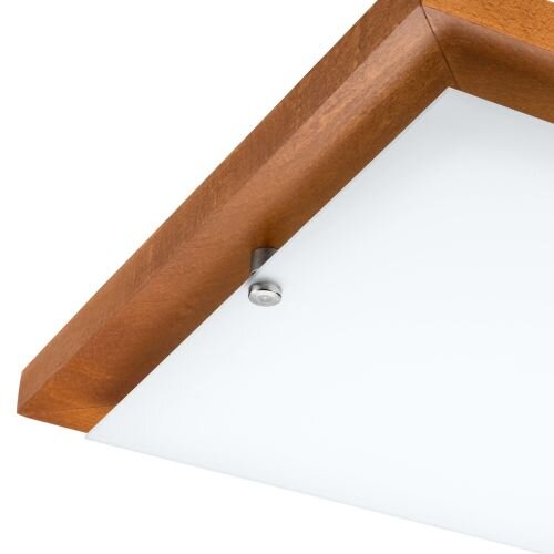 LED Deckenleuchte Holz rustikal eckig Wohnzimmer