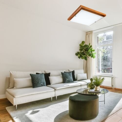 LED Deckenleuchte Holz rustikal eckig Wohnzimmer