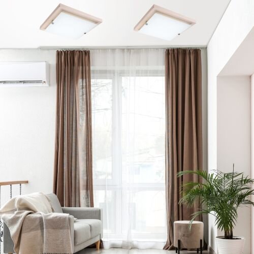 LED Deckenleuchte ERIN Weiß eckig Wohnzimmer