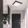 LED Deckenleuchte Braun Holz eckig Wohnzimmer