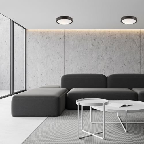 Deckenleuchte Holz Rund Braun Wohnzimmer Modern