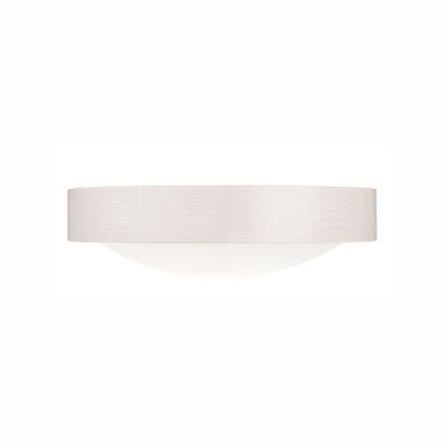 Deckenlampe rund Ø 27 cm Holz Glas blendarm Weiß