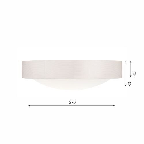 Deckenlampe rund Ø 27 cm Holz Glas blendarm Weiß