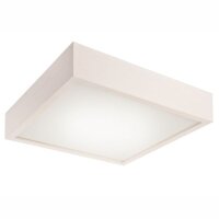 Deckenleuchte Wei&szlig; Holz Wohnzimmer quadratisch