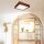 Holz Deckenleuchte eckig Modern Wohnzimmer