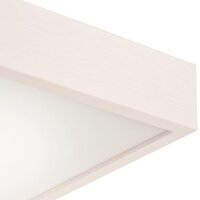 LED Deckenleuchte Weiß Holz eckig Wohnzimmer