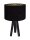 Tischlampe Schirm Schwarz Gold Retro 46cm Holz