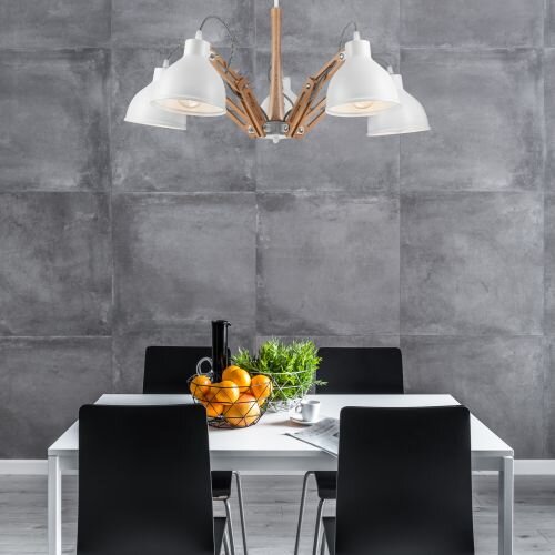 Deckenleuchte Farbig Holz 5-flmg Modern Wohnzimmer