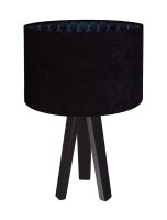 Tischleuchte Schwarz Dunkelblau Gold 46cm Retro
