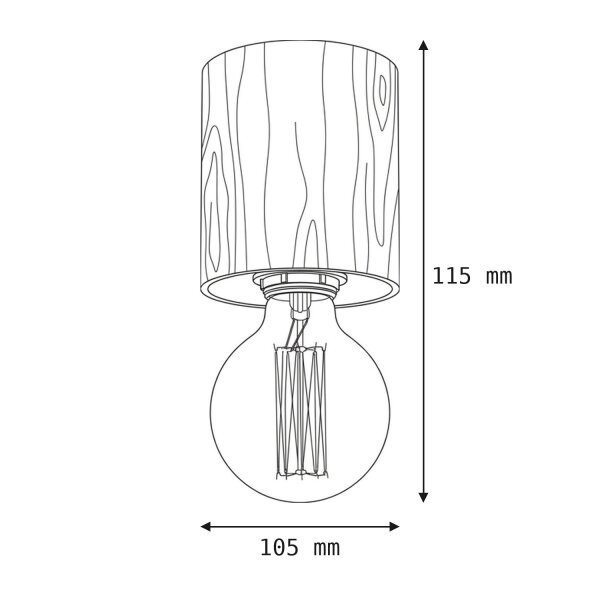 Deckenleuchte Wohnzimmer Holz Weiß Lampe Modern
