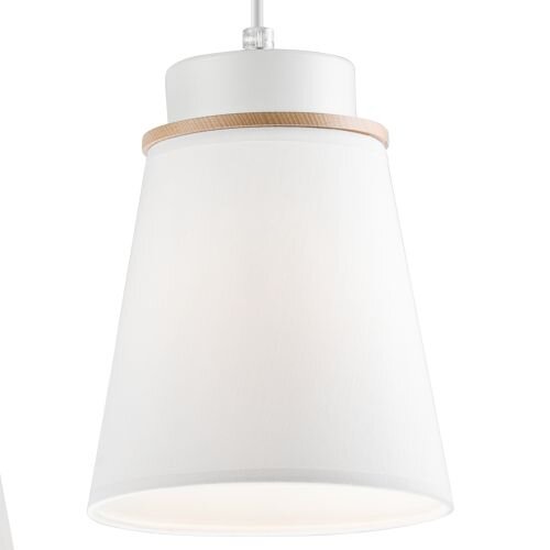 Pendelleuchte KIMMIE Weiß Holz Modern Wohnzimmer