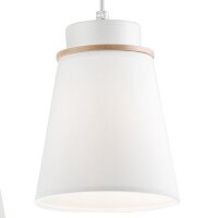 Pendelleuchte KIMMIE Weiß Holz Modern Wohnzimmer
