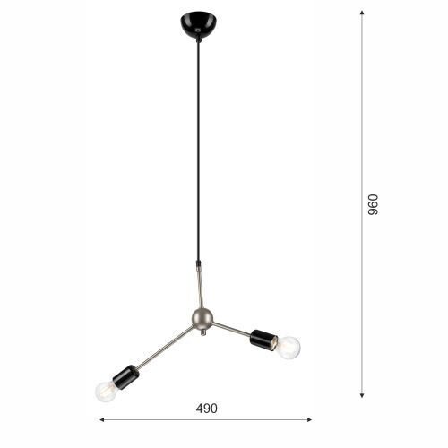 Lampe Wohnzimmer Hängelampe Edelstahl Metall