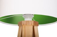 Tischlampe Weiß Grün 46cm Holz Dreibein Retro...