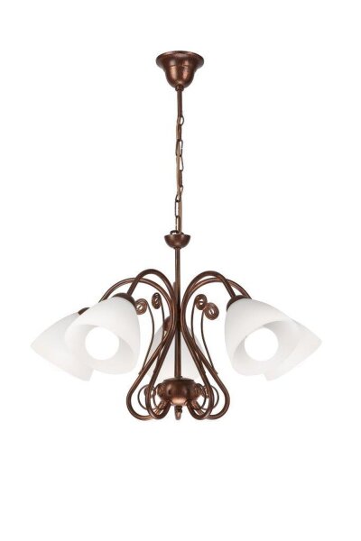 Schirm Pendelleuchte Shabby Braun antik Metall