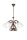 Schirm Pendelleuchte Shabby Braun antik Metall