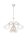 Pendelleuchte Shabby Wei&szlig; Metall 5-flmg Rustikal