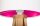 Tischleuchte JERRY Weiß Pink Holz 46cm Dreibein Retro