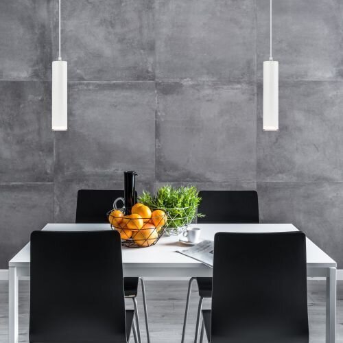 Pendellampe Esstisch Rund Weiß Alu Wohnzimmer