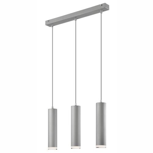 Pendelleuchte in Silber Aluminium 3-flmg Esstisch