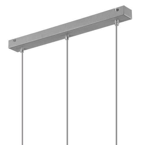 Pendelleuchte in Silber Aluminium 3-flmg Esstisch