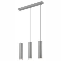 Pendelleuchte in Silber Aluminium 3-flmg Esstisch