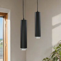 H&auml;ngelampe FAITH Schwarz Aluminium Modern Esstisch