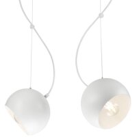 Lampe Wohnzimmer Hängelampe Weiß Metall...