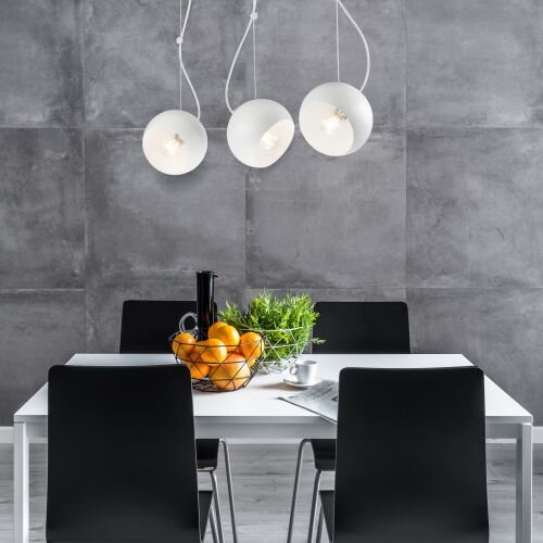 Pendelleuchte COURTNEY Weiß Metall 3-flmg Modern