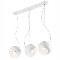 Pendelleuchte COURTNEY Wei&szlig; Metall 3-flmg Modern