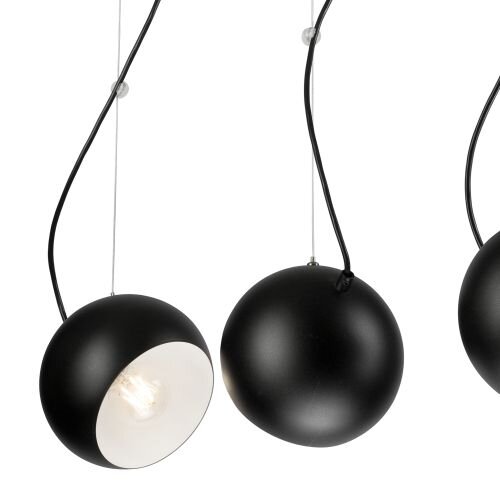 Hängeleuchte Wohnzimmer Modern Schwarz Weiß 3-flmg
